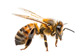 Honey Bee On Transparent Background.