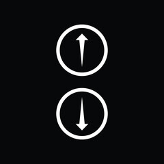 White arrow circle arrow icon. White arrow.