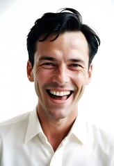 Joyful Laughter: A Man's Happiness Echoes Through the Air, Infecting All Around.