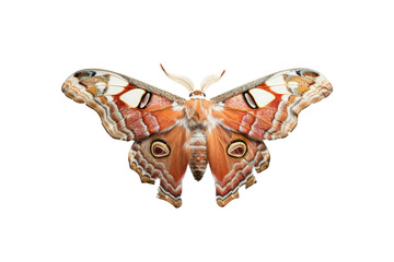 Moth Insect On Transparent Background.