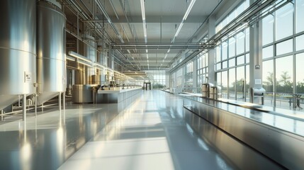 the reception area of the dairy processing plant, where incoming milk is tested and processed