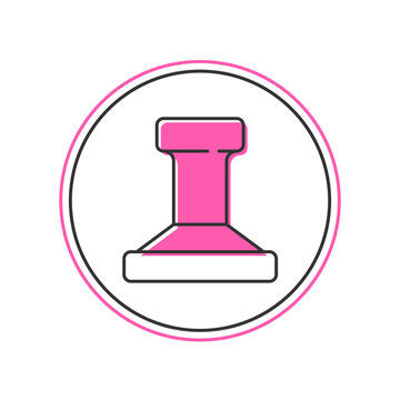 recommend clip art: Filled outline Stamp icon isolated on white background. Vector