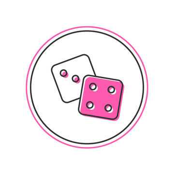 recommend clip art: Filled outline Game dice icon isolated on white background. Casino gambling. Vector