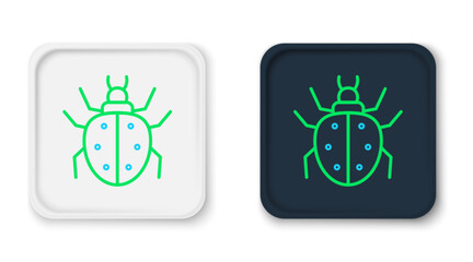 Line Mite icon isolated on white background. Colorful outline concept. Vector