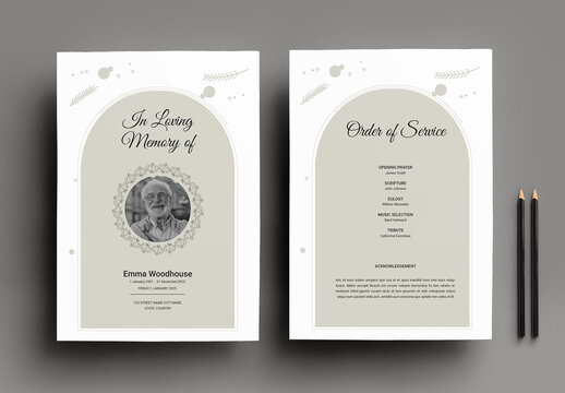 Funeral Programs Template