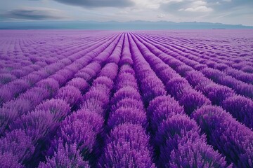 Fototapeta premium A beautiful field of lavender in bloom