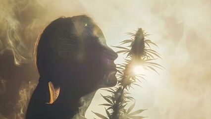 Understanding the Impact of Cannabis on the Brain and Human Anatomy on World Cannabis Day. Concept Cannabis Research, Brain Function, Anatomy Education, World Cannabis Day, Health Effects