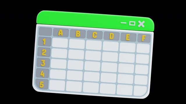 3D Animation of Organization and Presentation of Information in Data Sheets  | Alpha Channel