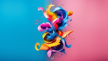 Bunte leuchtende Farben in abstrakten Elementen als Hintergrundmotiv f&uuml;r Dance Music Cover und Druckvorlage