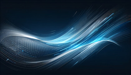 Futuristic Blue and White Mesh Gradient Design