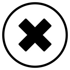 Obraz premium cross, delete icon