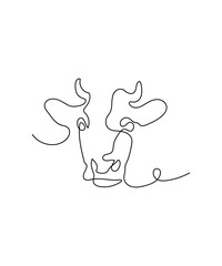 cow line art, vector best line icon.
