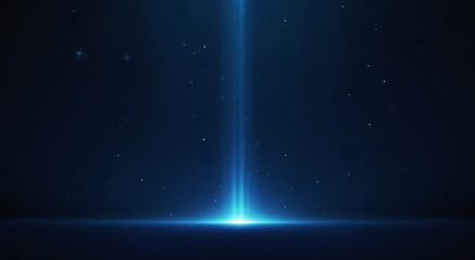 Dark blue background with the effect of light and night stars.