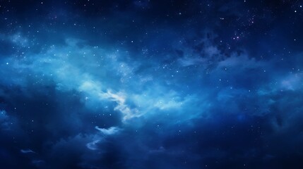 blue sky background with stars and clouds