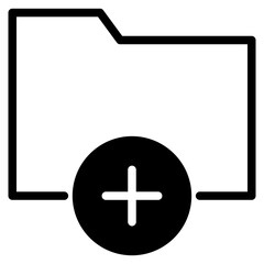 Fototapeta premium add folder icon