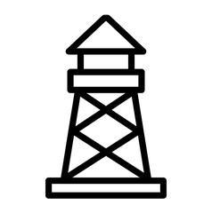 watchtower icon, watchtower simple line icon, vector illustration