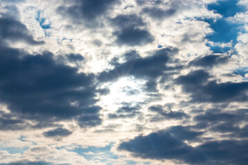Fototapeta premium sky with clouds photographed in close-up