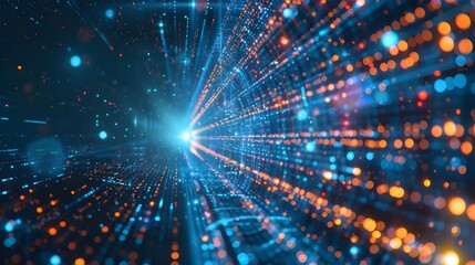 Obraz premium Neon Curves And Lines Creating A Futuristic Tech-ins View Background