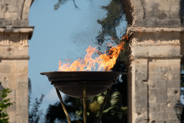 The Olympic Flame in Corfu (Kerkyra), Ionian islands, Greece