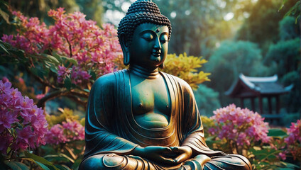 statue of buddha - Powered by Adobe