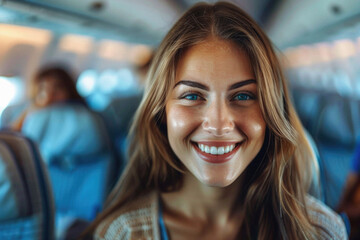 A woman with long blonde hair is smiling and looking at the camera