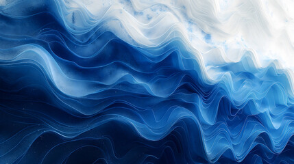 Fototapeta premium Abstract Network Connections with Blue-Toned Dots and Lines