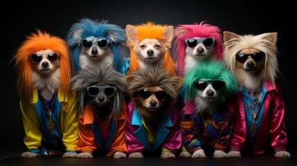 Create pets dressed up in silly costumes for a themed costume party