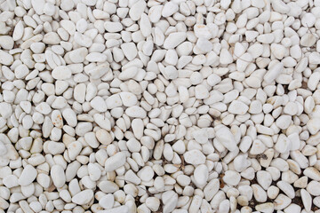 close up of a pile of white stones