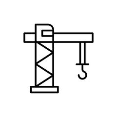 Crane outline icons, accounting minimalist vector illustration ,simple transparent graphic element .Isolated on white background