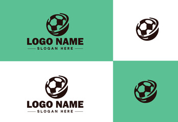 Football Soccer Ball icon team game club tournament sports logo modern flat business vector logo