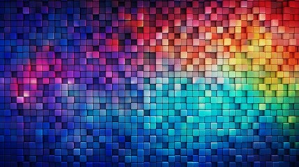 Colorful gradient of small squares.