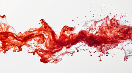 Crimson Swirl: Dynamic Red Ink Suspension in Water
