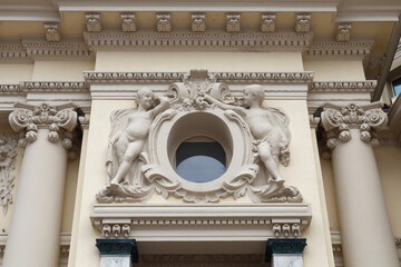 Fragment of historical house in Monte-Carlo in Monaco