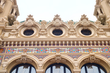 Detail of Opera Monte-Carlo in Monaco