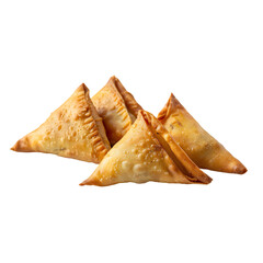 Samosas Indian Dish isolated on a transparent background