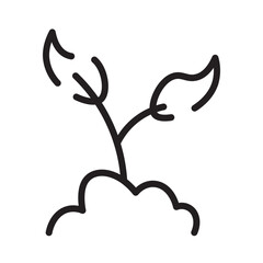 Leaf Plant Sprout Line Icon
