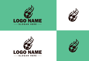 Football Soccer Ball icon team game club tournament sports logo modern flat business vector logo