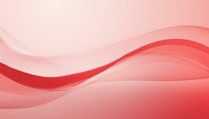 Red smooth blurred waves abstract elegant background