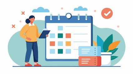 Fototapeta premium A patient creates a schedule for regular therapy sessions and support group meetings as part of their relapse prevention plan while undergoing.