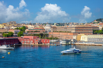 The beautiful sea front of Naples (Napoli), the regional capital of Campania and the third-largest...