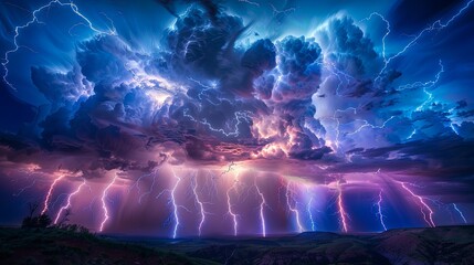Breathtaking photograph capturing the majestic beauty of lightning illuminating the heavens, creating an unforgettable scene of nature's power.