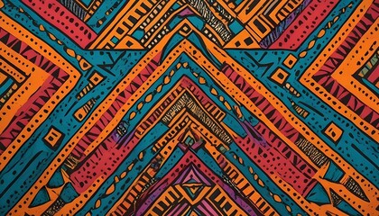 Bold Geometric Pattern Design Inspired By African  2