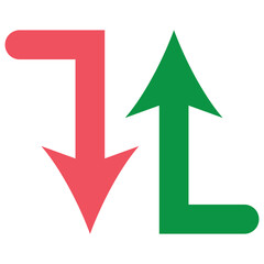 Up and down arrow icon vector.