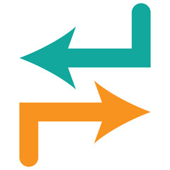 Up and down arrow icon vector.