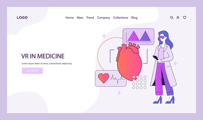 ar and vr2. Flat Vector Illustration