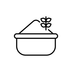 Flour outline icons, accounting minimalist vector illustration ,simple transparent graphic element .Isolated on white background