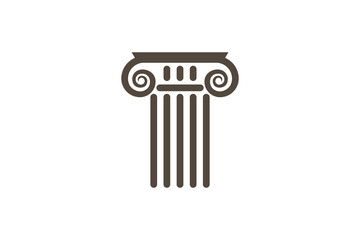 Ancient classic pillars. Greek and roman architecture pillars 