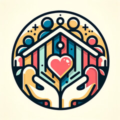Compassionate Care Nursing Home Minimalist Logo