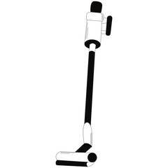Modern vacuum cleaner in doodle style. Hand draw vacuum cleaner for home and professional cleaning.