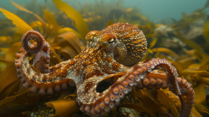 Fototapeta premium Octopus in its natural habitat